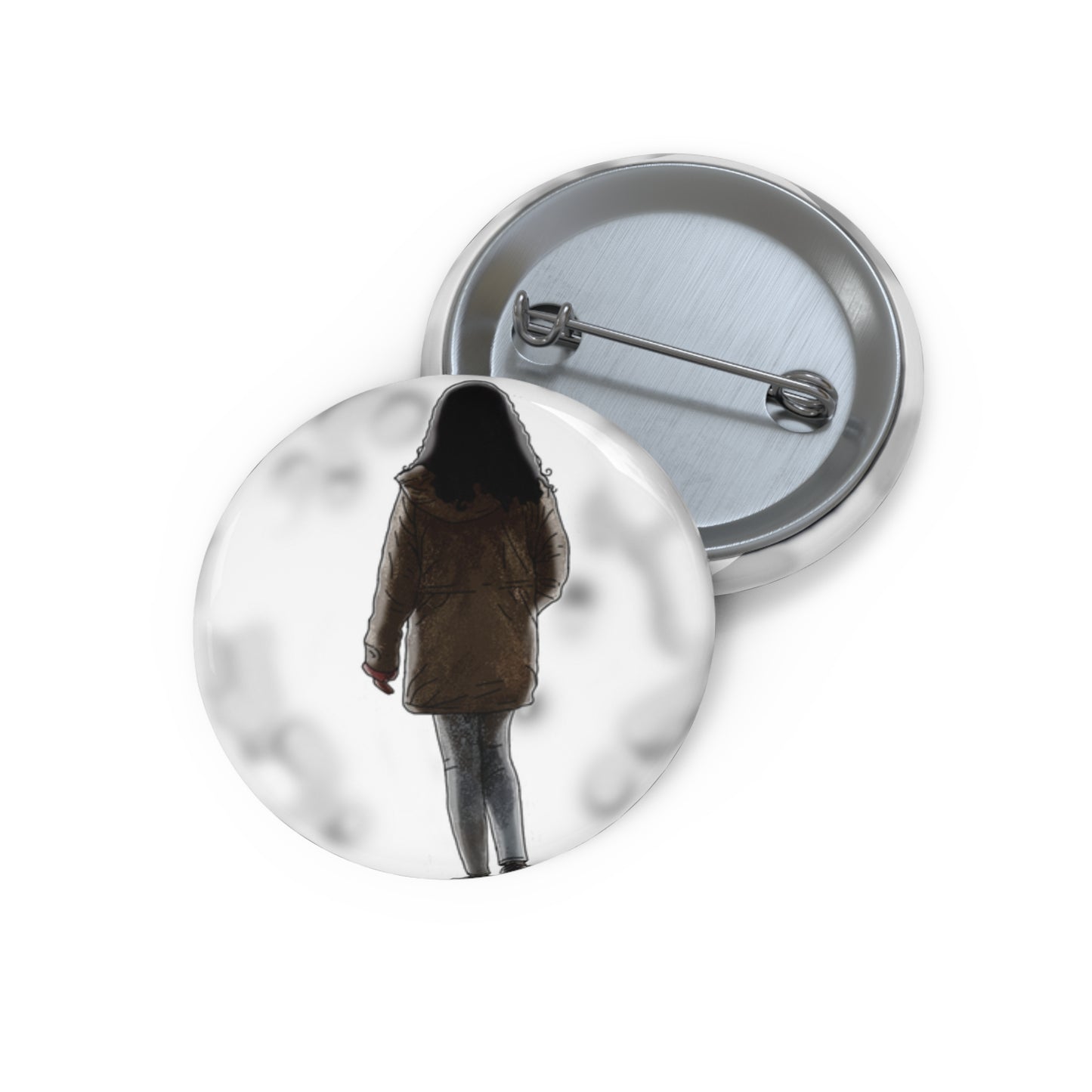 Merchandise (Song: Where You're Sleeping): Pin Buttons - Emotive Silhouette Design for Jackets & Bags