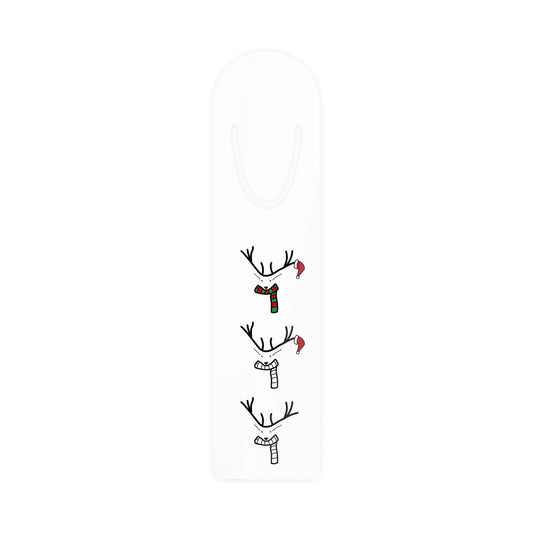 Christmas Reindeer Bookmark – Cute Festive Antler & Scarf Reading Marker