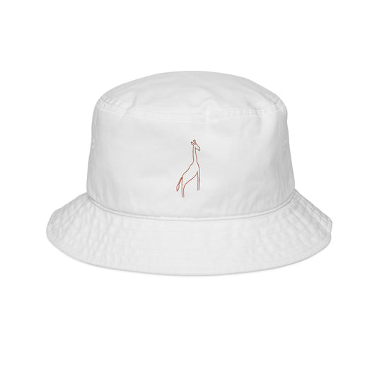 Orange G.I. Raffe Embroidered Bucket Hat, Stylish Summer Accessory, Beachwear Gift, Fashionable Sun Hat, Festival Headwear, Casual Outdoor Hat
