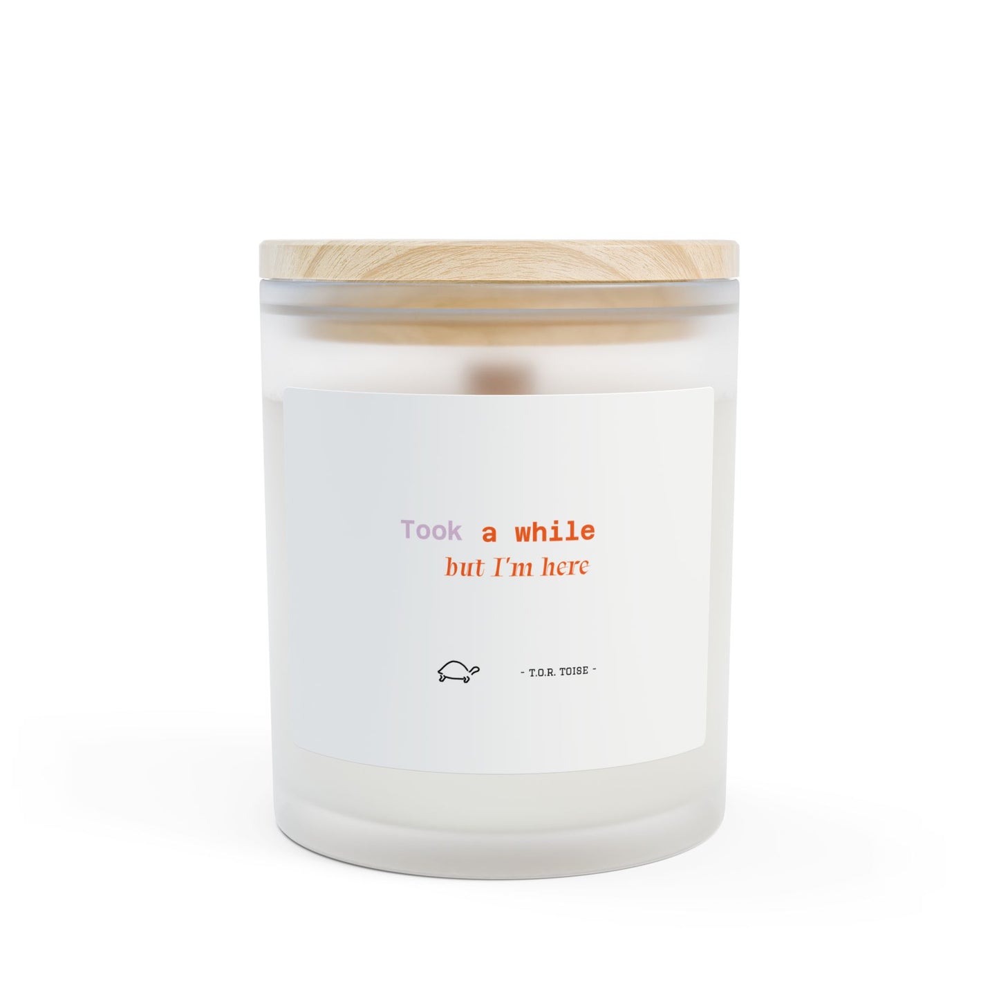 Copy of Candle, Tortoise Quote Frosted Glass