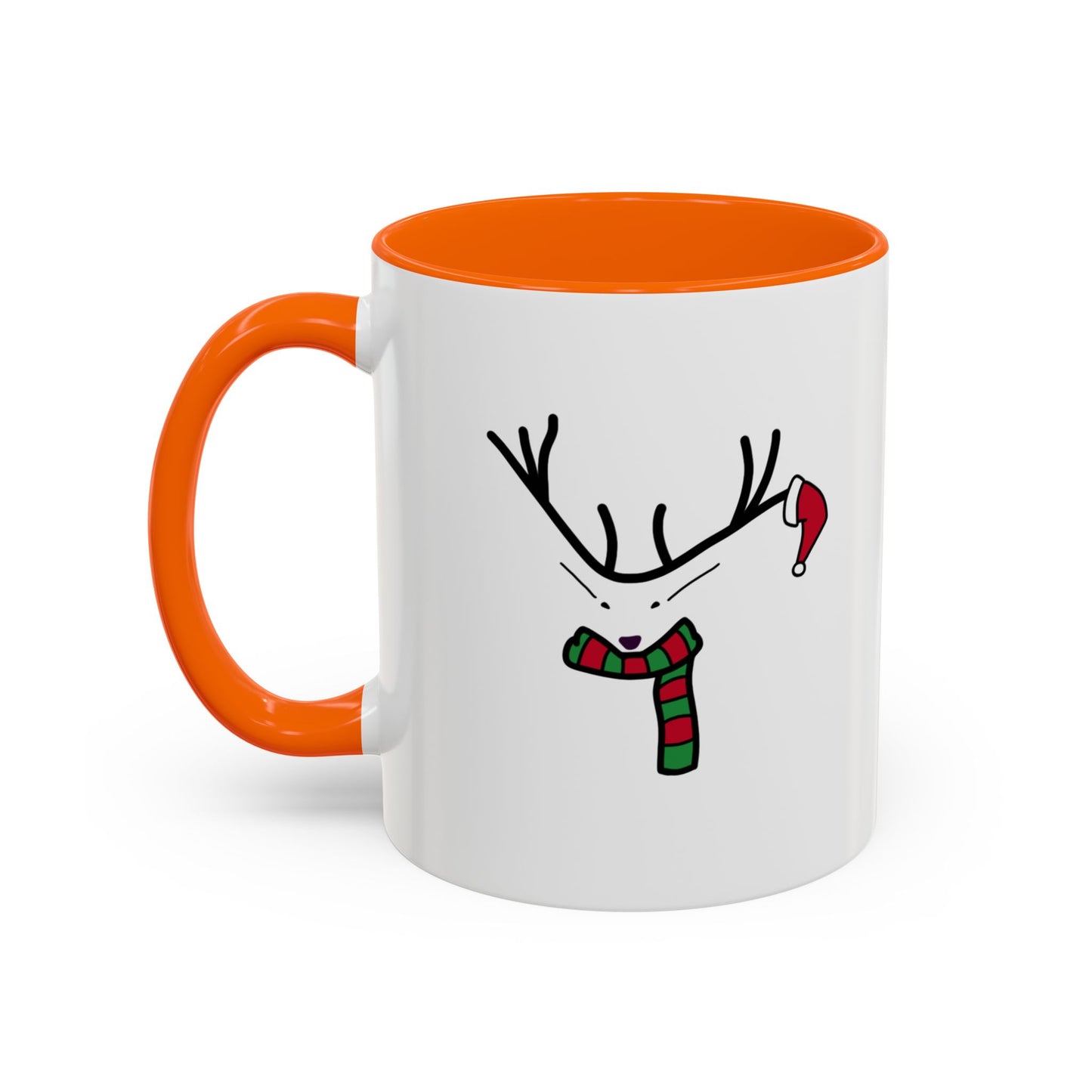 Reindeer Coffee Mug — Cute Minimal Holiday Accent Mug (11oz)