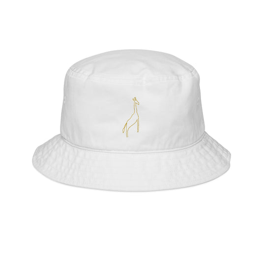 Yellow G.I. Raffe Embroidered Bucket Hat, Stylish Summer Accessory, Beachwear Gift, Fashionable Sun Hat, Festival Headwear, Casual Outdoor Hat