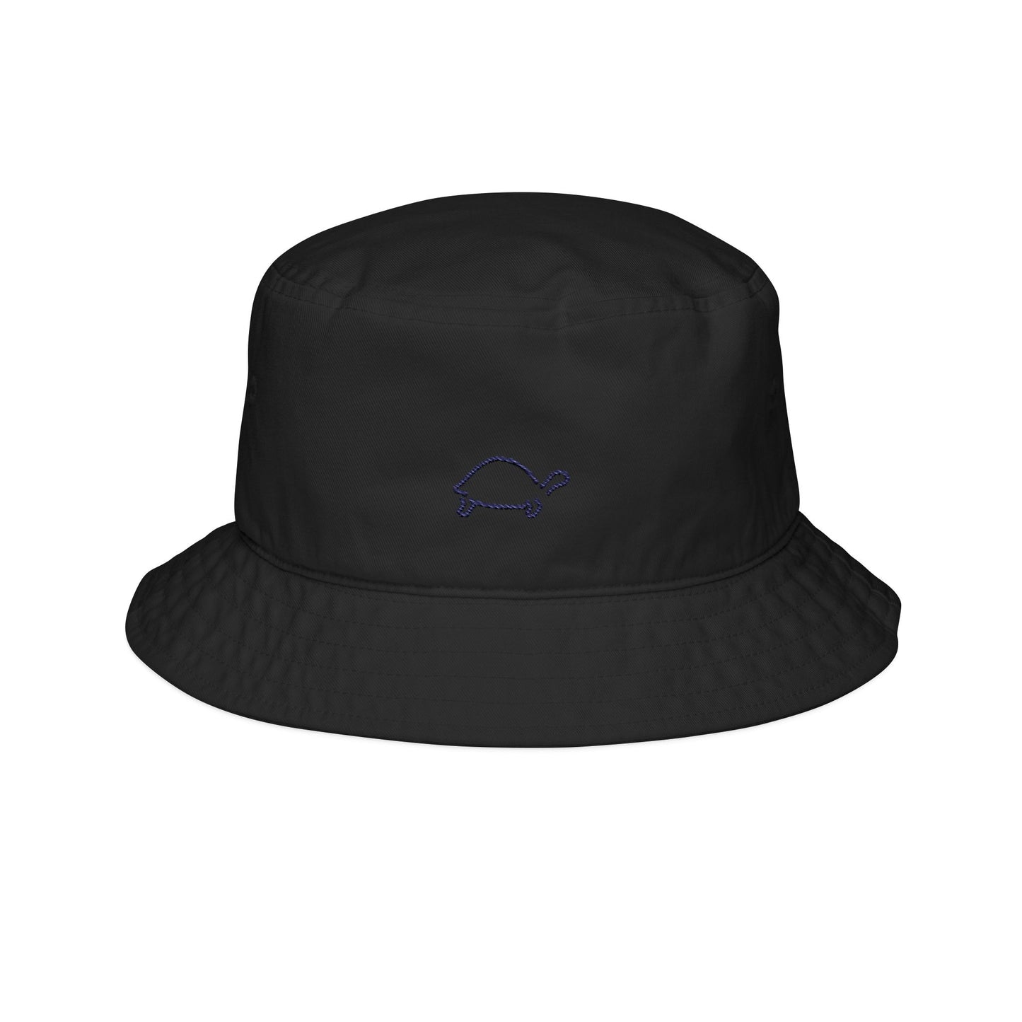 Embroidered Dark Purple Tortoise Bucket Hat - Stylish Sun Protection for Trendy Outdoor Vibes