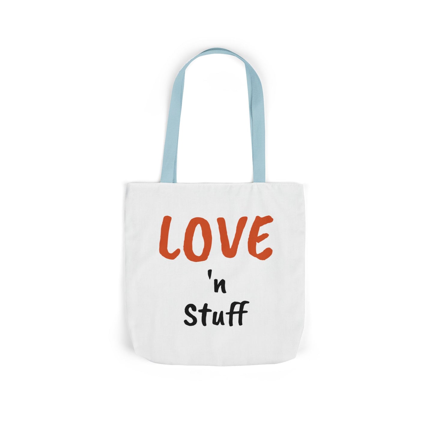 Love 'n Stuff Canvas Tote Bag with 5 Color Straps