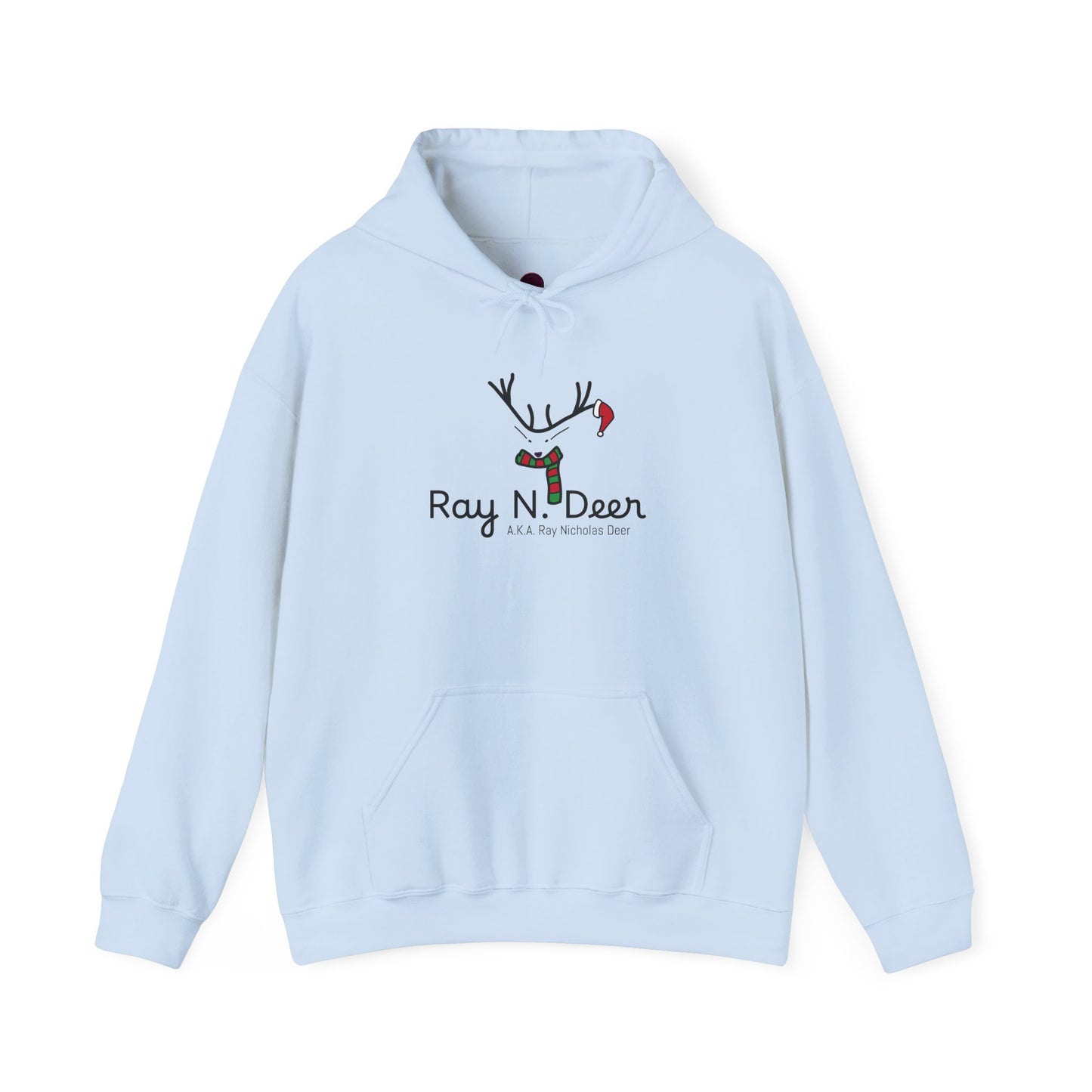 Ray N. Deer Christmas Hoodie — Cute Reindeer Holiday Sweatshirt