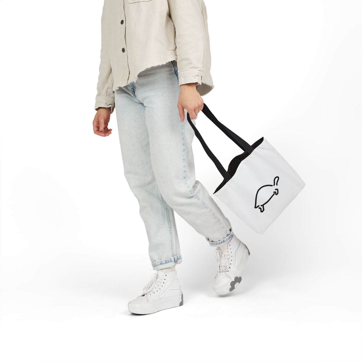 Inspirational Canvas Tote Bag with 5-Color Straps - Perfect for Everyday Use