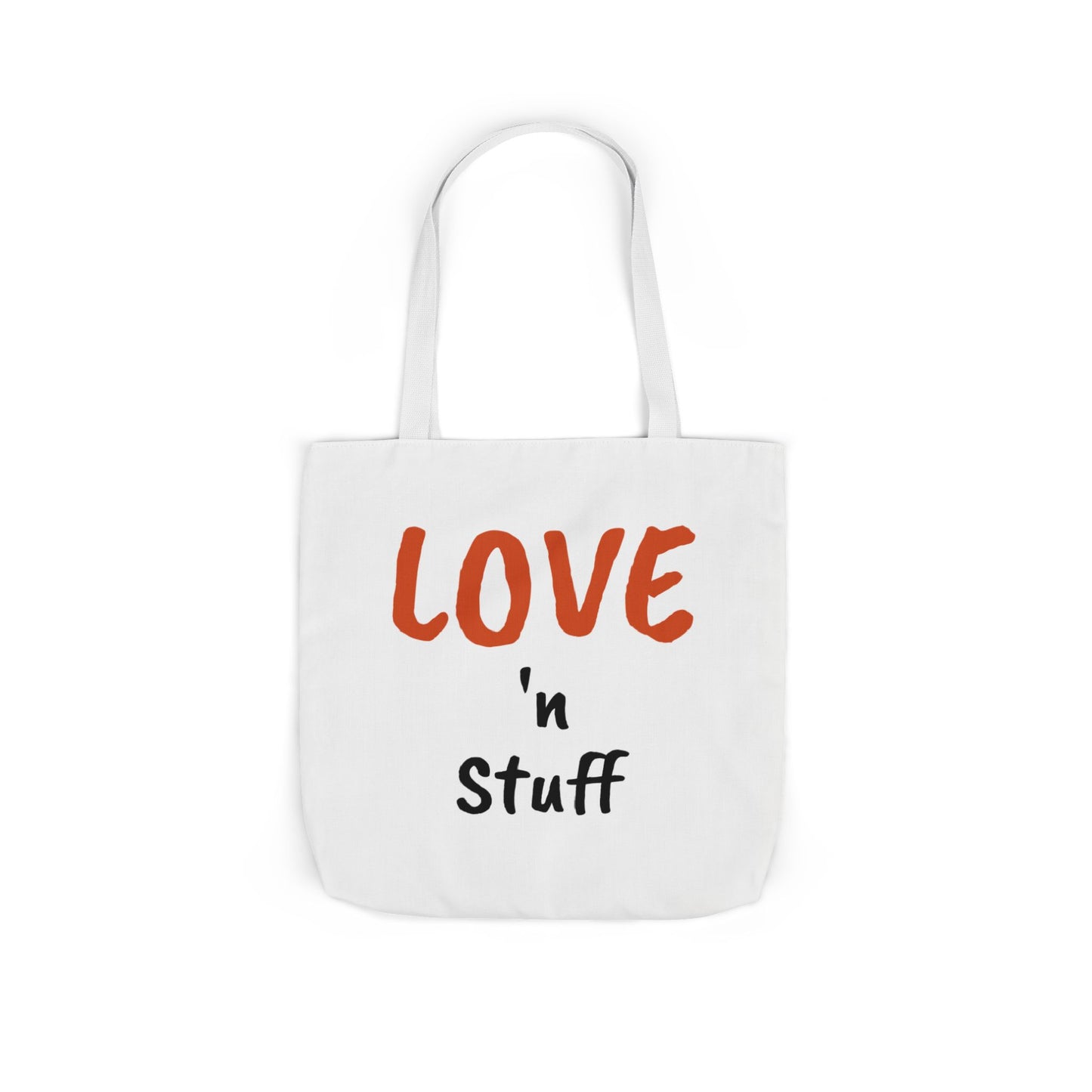 Love 'n Stuff Canvas Tote Bag with 5 Color Straps