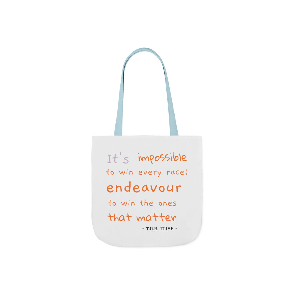 Inspirational Canvas Tote Bag with 5-Color Straps - Perfect for Everyday Use