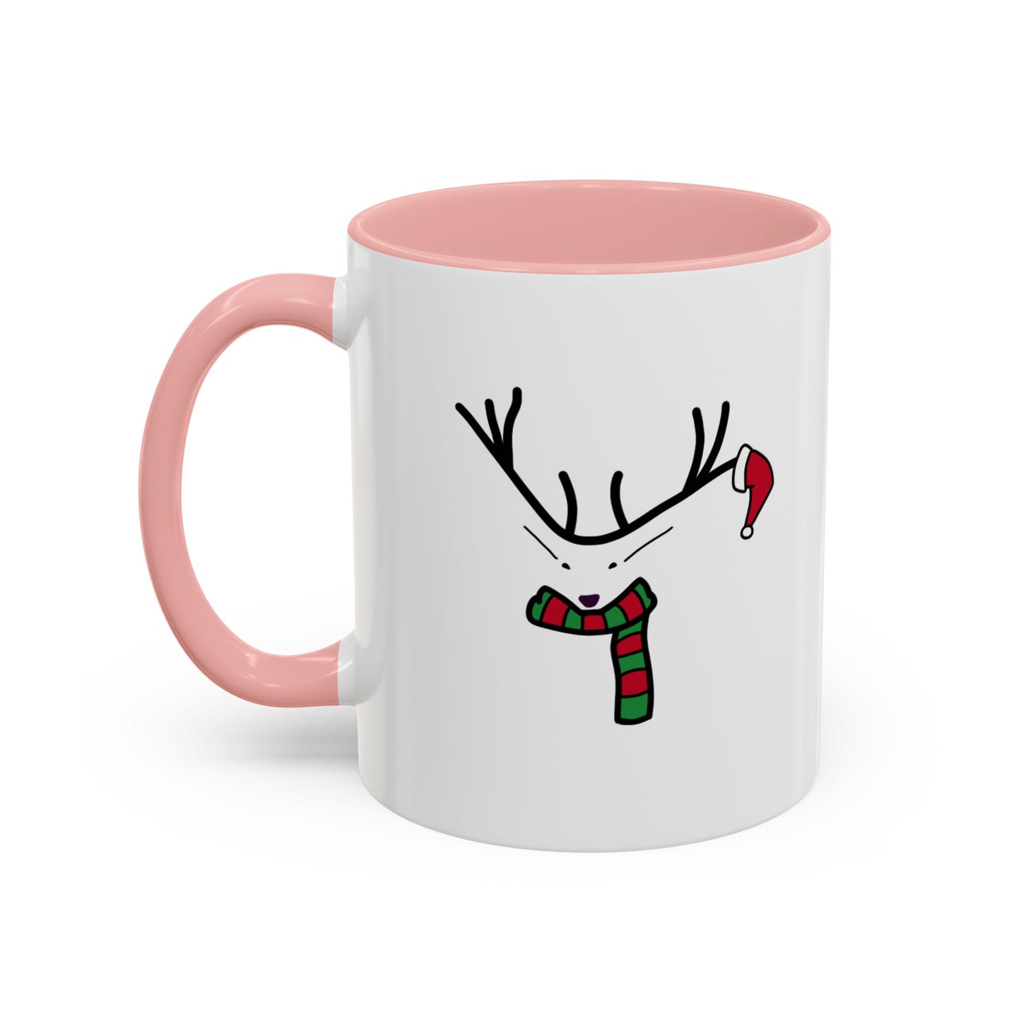 Reindeer Coffee Mug — Cute Minimal Holiday Accent Mug (11oz)