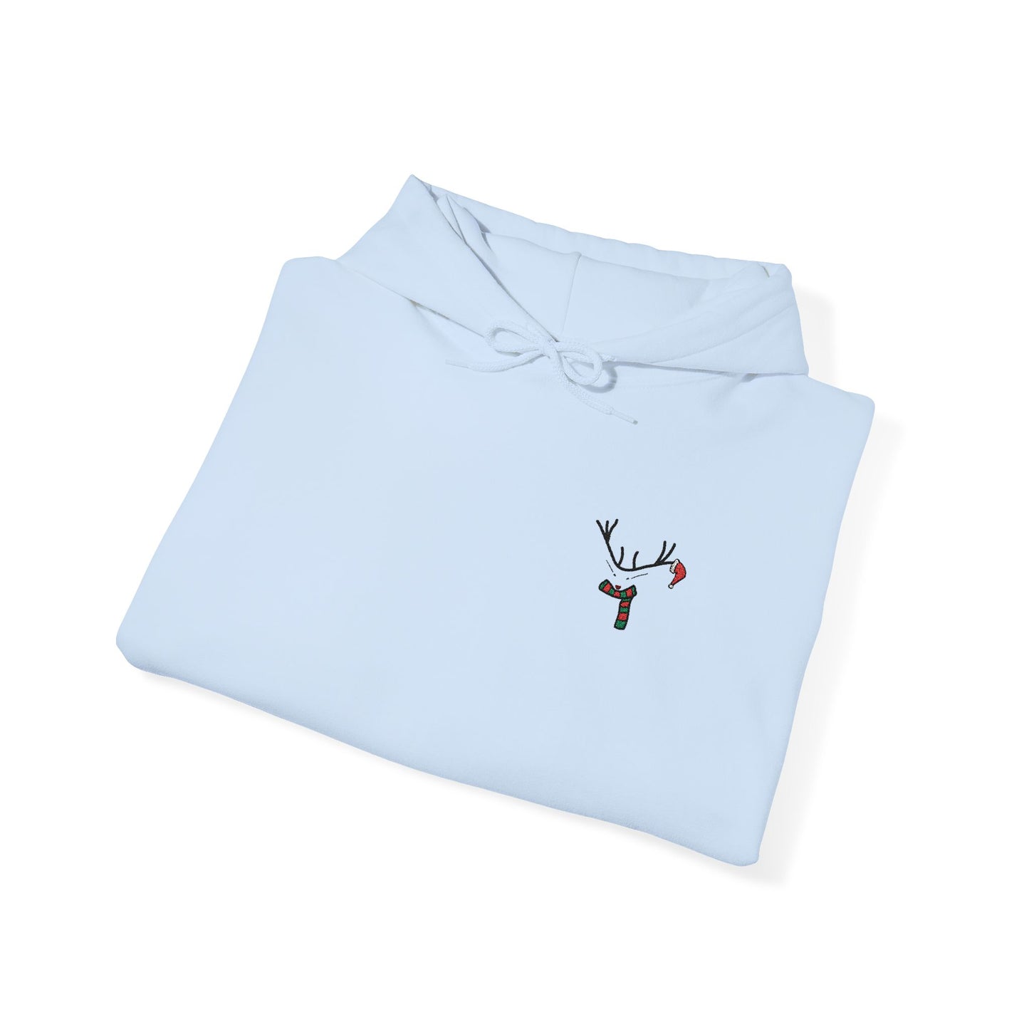 Christmas Reindeer Chest Embroidery Hoodie