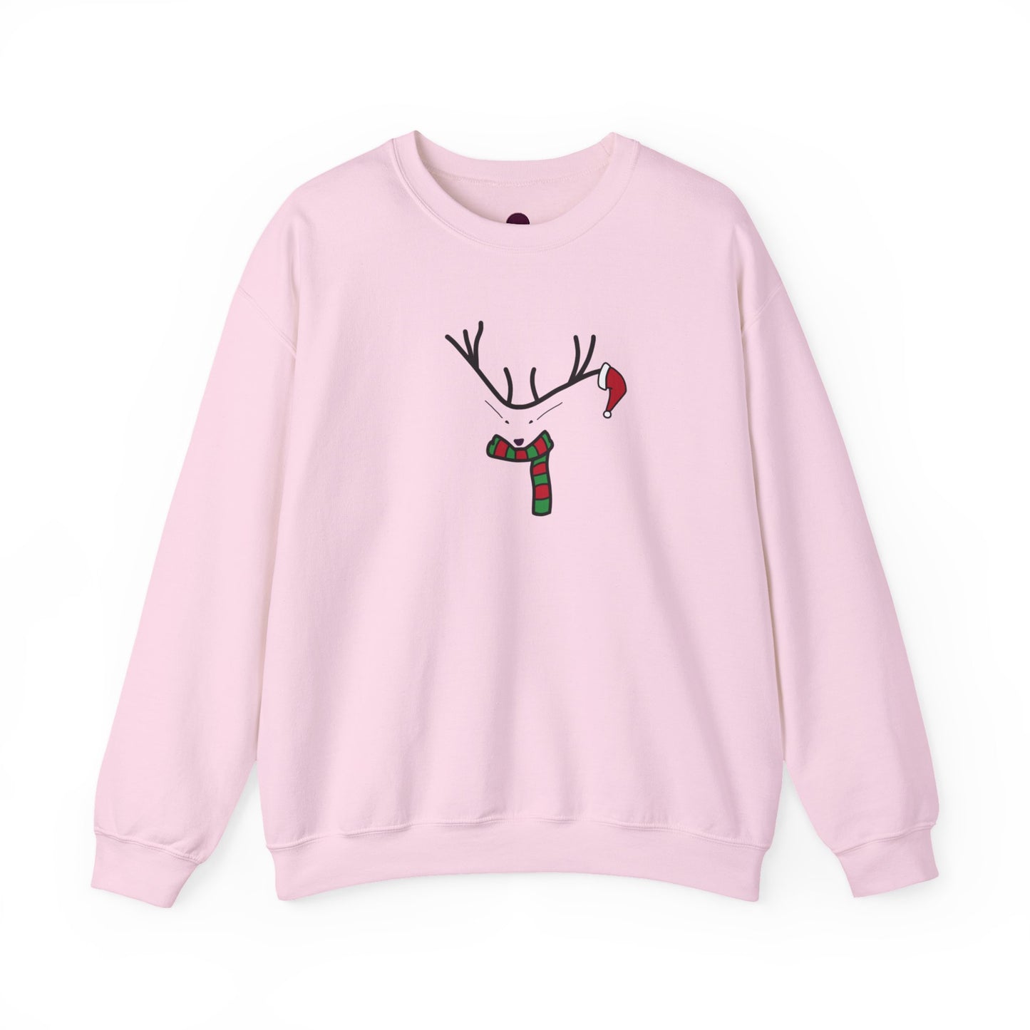 Cute Reindeer Christmas Sweatshirt — Cute Festive Reindeer Holiday Crewneck