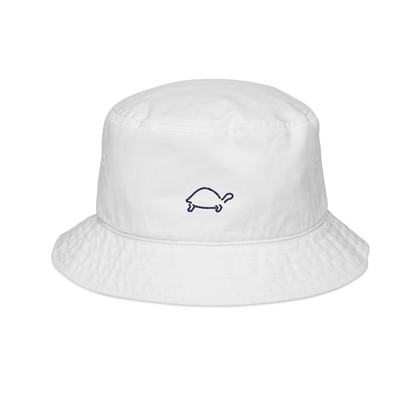 Embroidered Dark Purple Tortoise Bucket Hat - Stylish Sun Protection for Trendy Outdoor Vibes