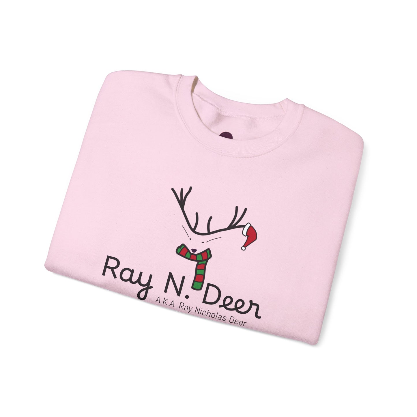 Ray N. Deer Christmas Sweatshirt — Cute Festive Reindeer Holiday Crewneck