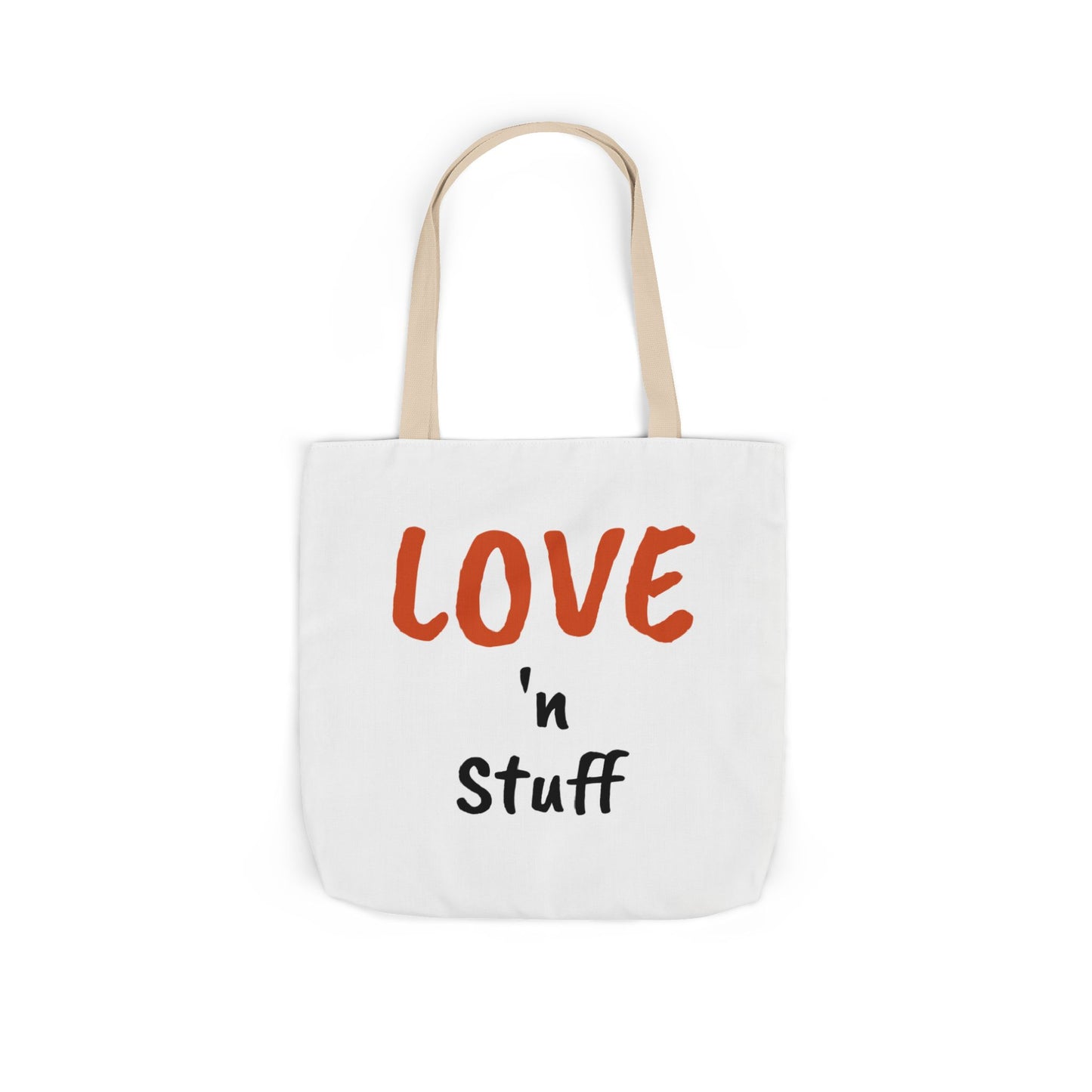 Love 'n Stuff Canvas Tote Bag with 5 Color Straps