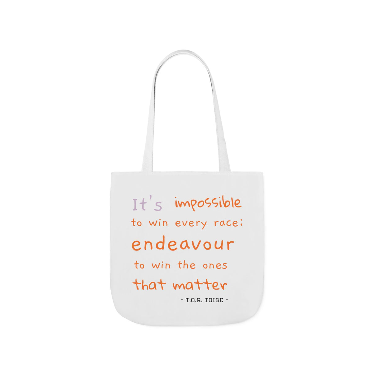 Inspirational Canvas Tote Bag with 5-Color Straps - Perfect for Everyday Use