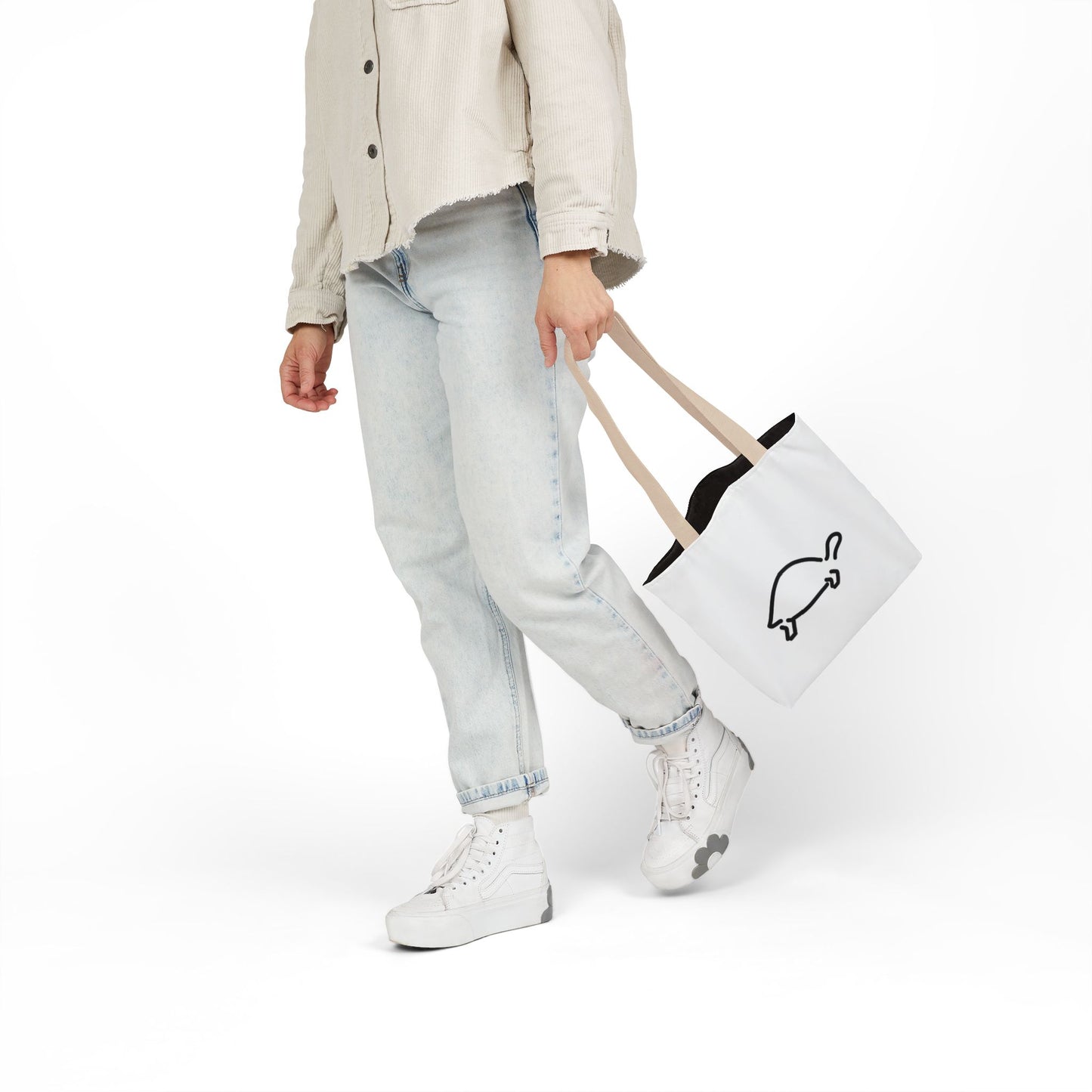 Inspirational Canvas Tote Bag with 5-Color Straps - Perfect for Everyday Use