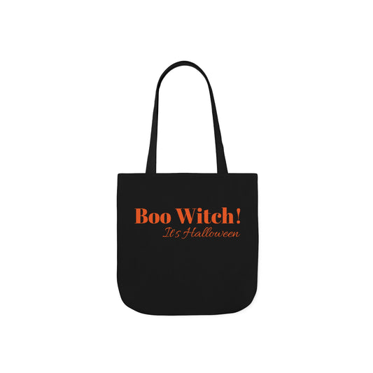 "Boo Witch! It's Halloween" Canvas Tote Bag - Perfect for Everyday Use