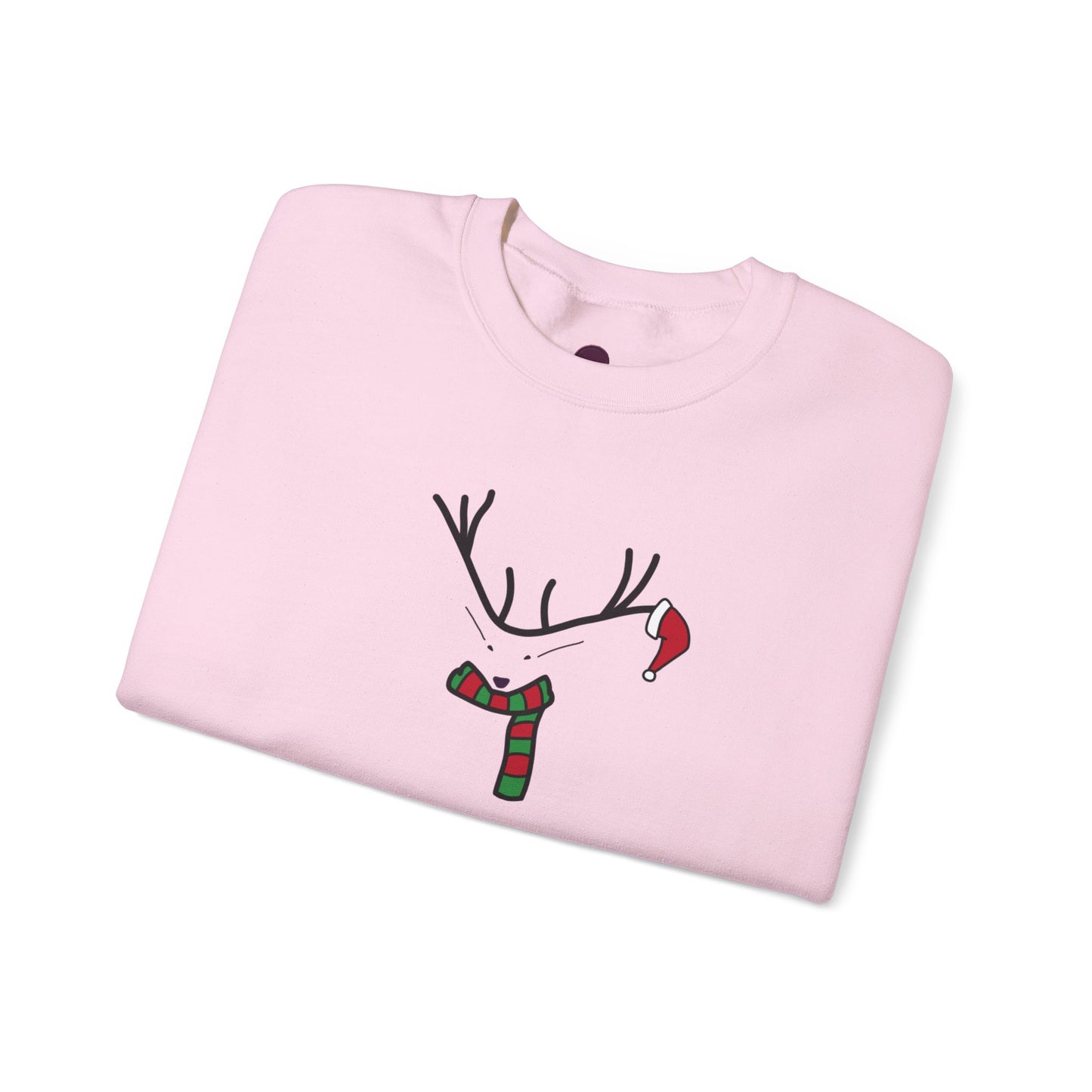 Cute Reindeer Christmas Sweatshirt — Cute Festive Reindeer Holiday Crewneck
