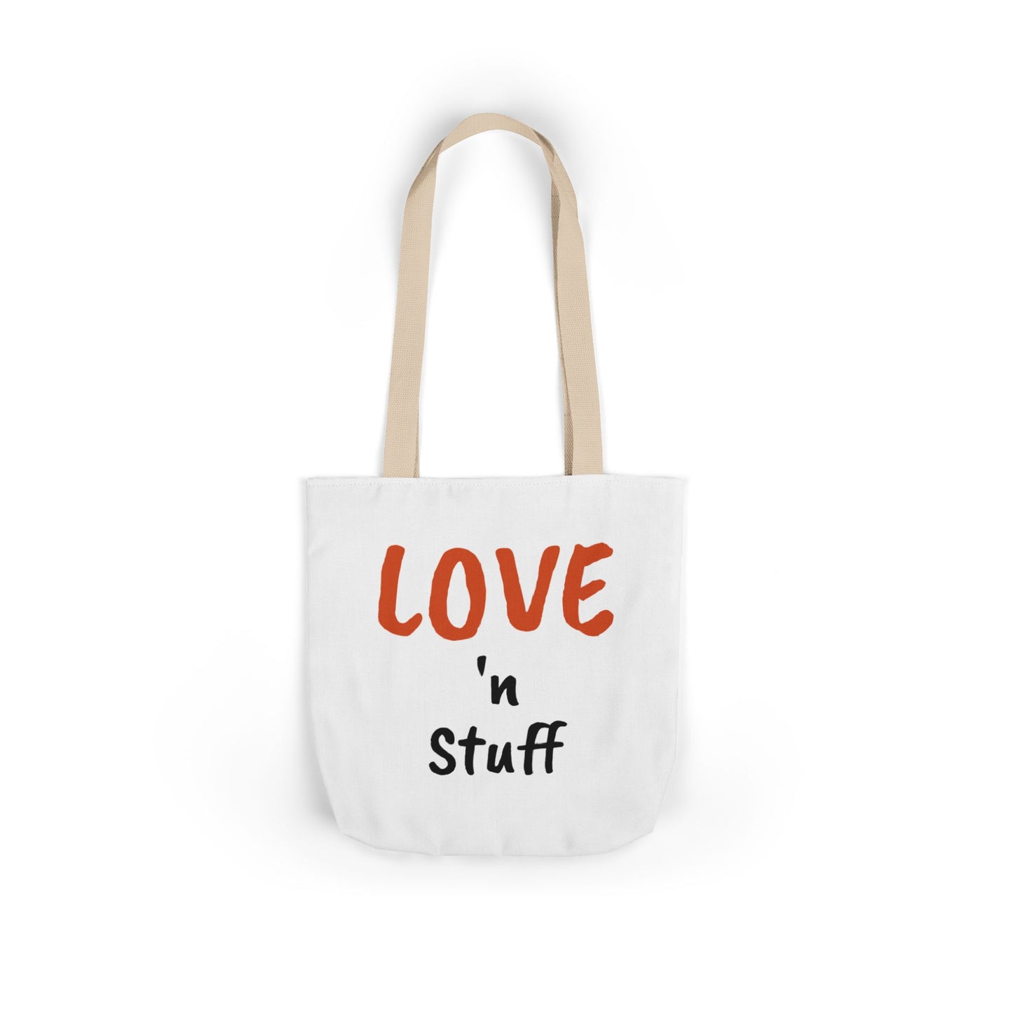 Love 'n Stuff Canvas Tote Bag with 5 Color Straps