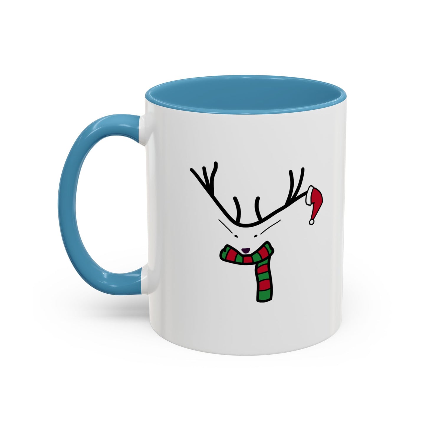 Reindeer Coffee Mug — Cute Minimal Holiday Accent Mug (11oz)