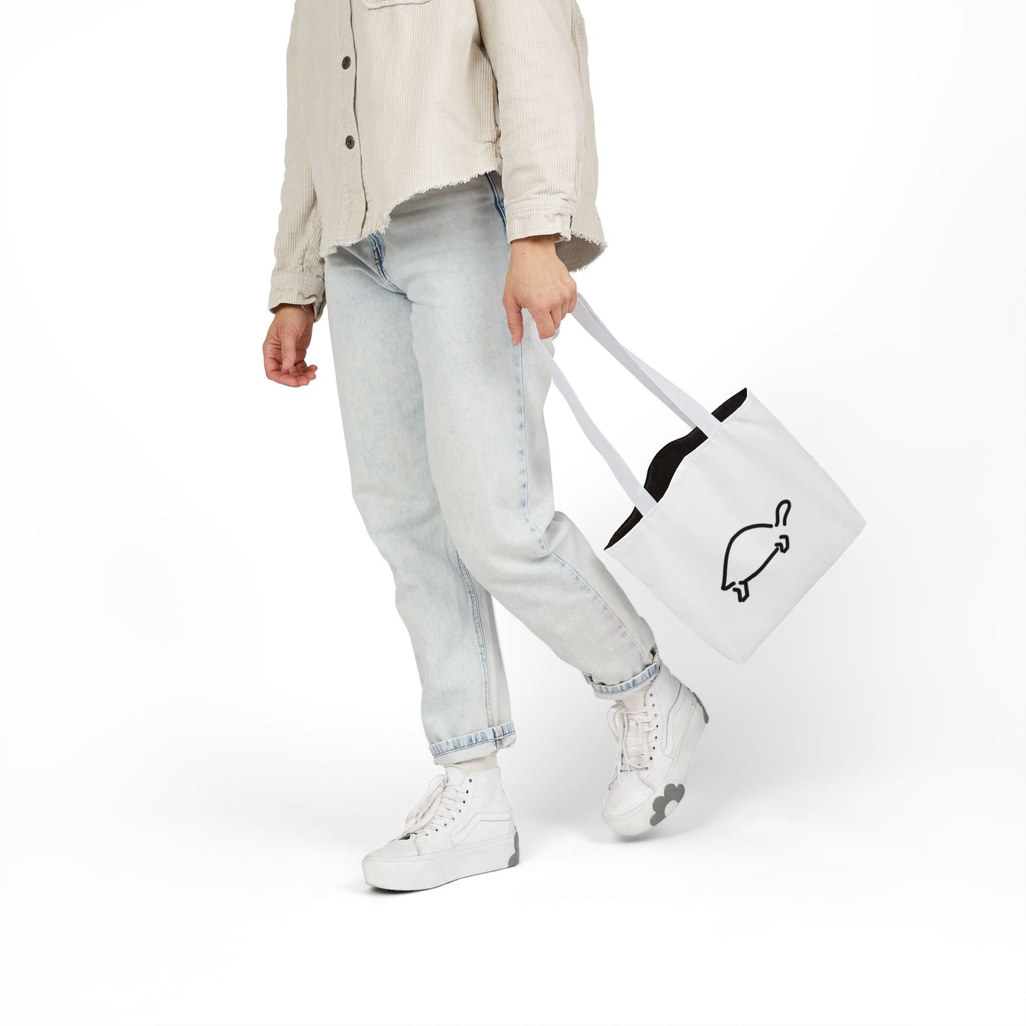 Inspirational Canvas Tote Bag with 5-Color Straps - Perfect for Everyday Use