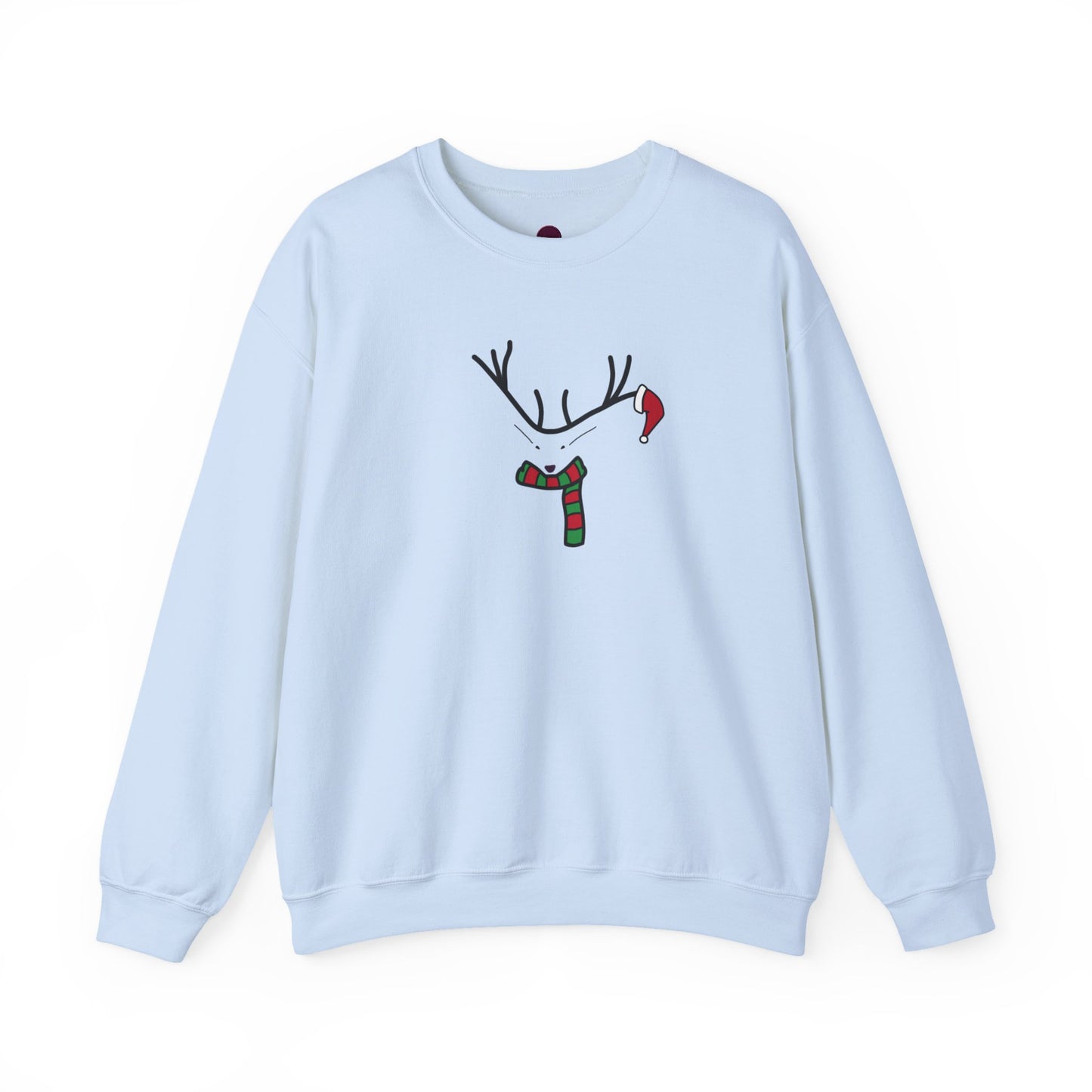 Cute Reindeer Christmas Sweatshirt — Cute Festive Reindeer Holiday Crewneck