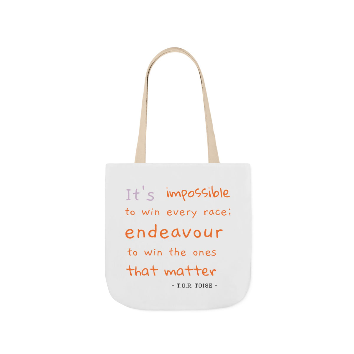 Inspirational Canvas Tote Bag with 5-Color Straps - Perfect for Everyday Use