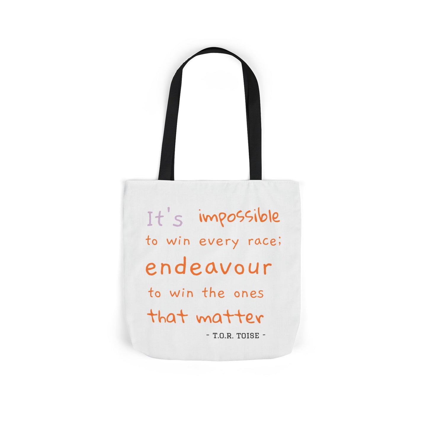 Inspirational Canvas Tote Bag with 5-Color Straps - Perfect for Everyday Use