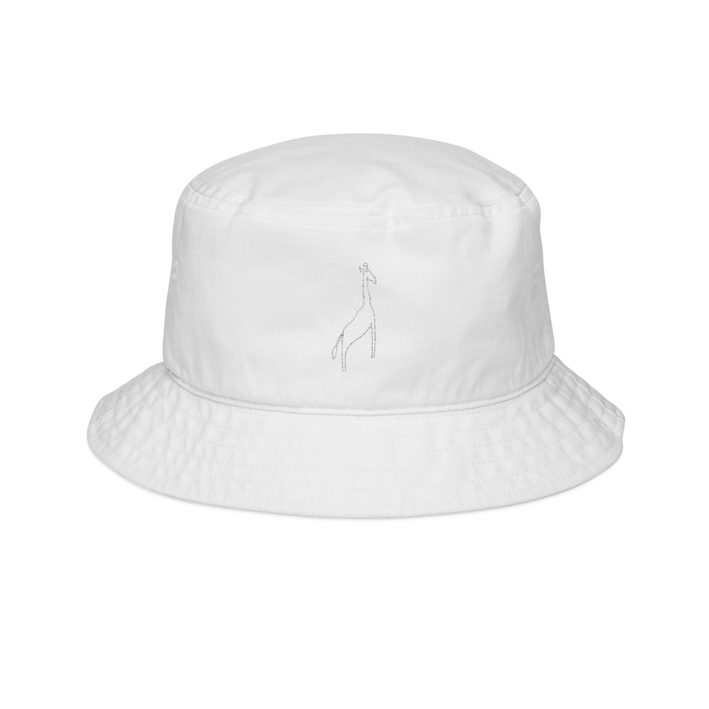 White G.I. Raffe Embroidered Bucket Hat, Stylish Summer Accessory, Beachwear Gift, Fashionable Sun Hat, Festival Headwear, Casual Outdoor Hat