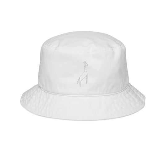 White G.I. Raffe Embroidered Bucket Hat, Stylish Summer Accessory, Beachwear Gift, Fashionable Sun Hat, Festival Headwear, Casual Outdoor Hat