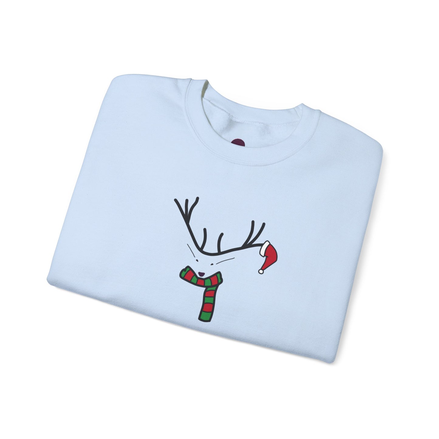 Cute Reindeer Christmas Sweatshirt — Cute Festive Reindeer Holiday Crewneck
