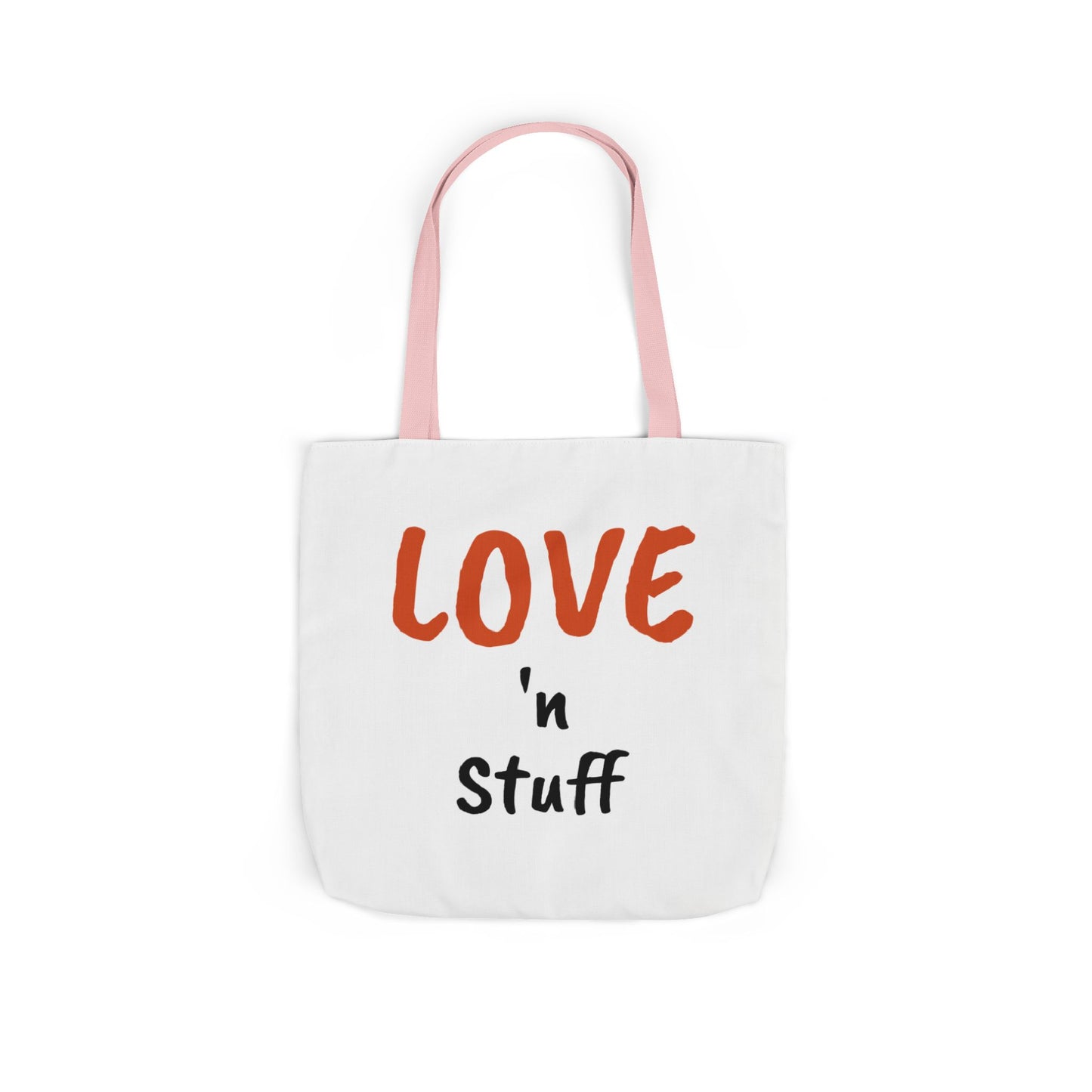 Love 'n Stuff Canvas Tote Bag with 5 Color Straps