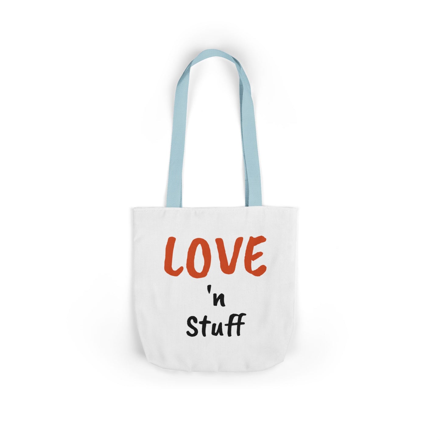 Love 'n Stuff Canvas Tote Bag with 5 Color Straps