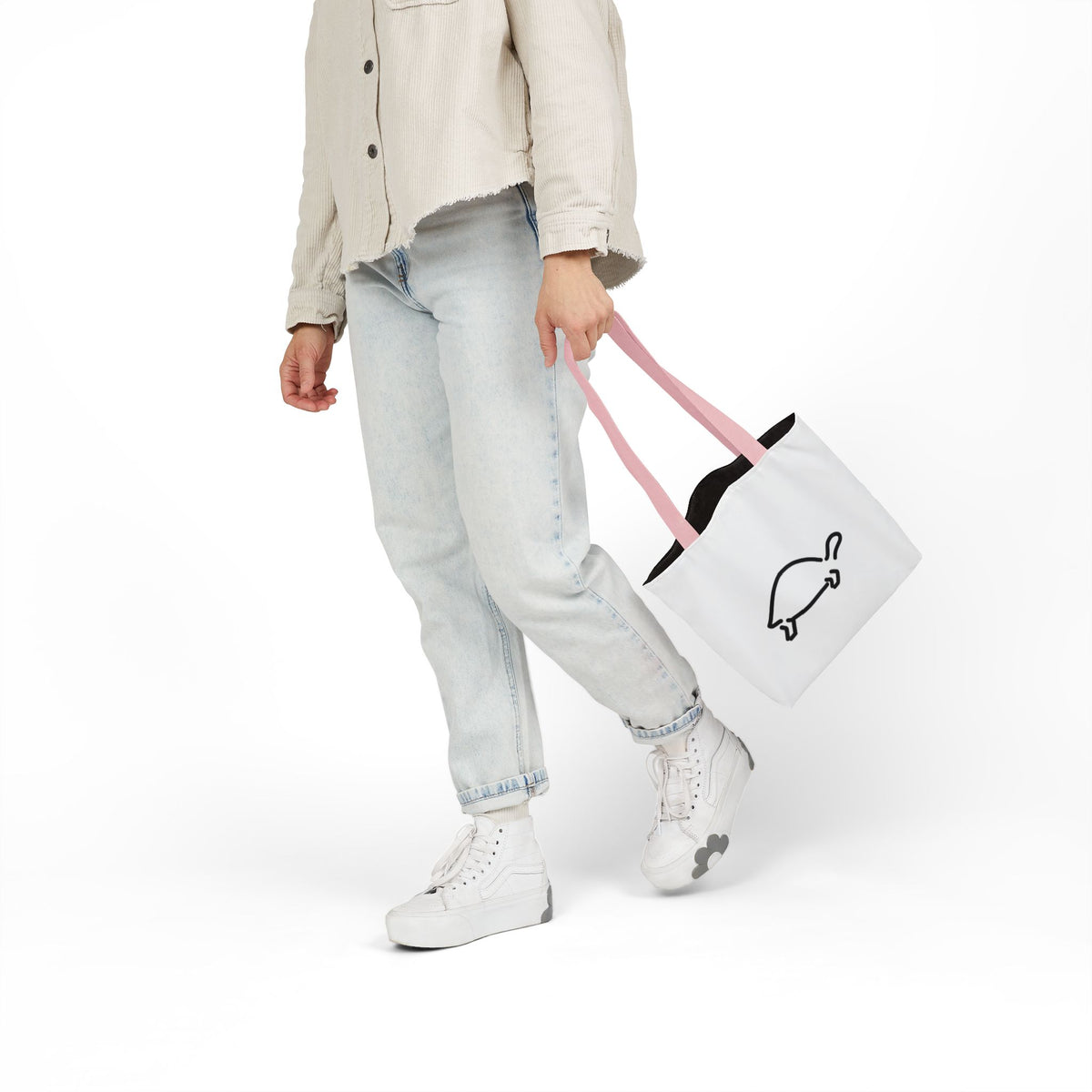 Inspirational Canvas Tote Bag with 5-Color Straps - Perfect for Everyday Use