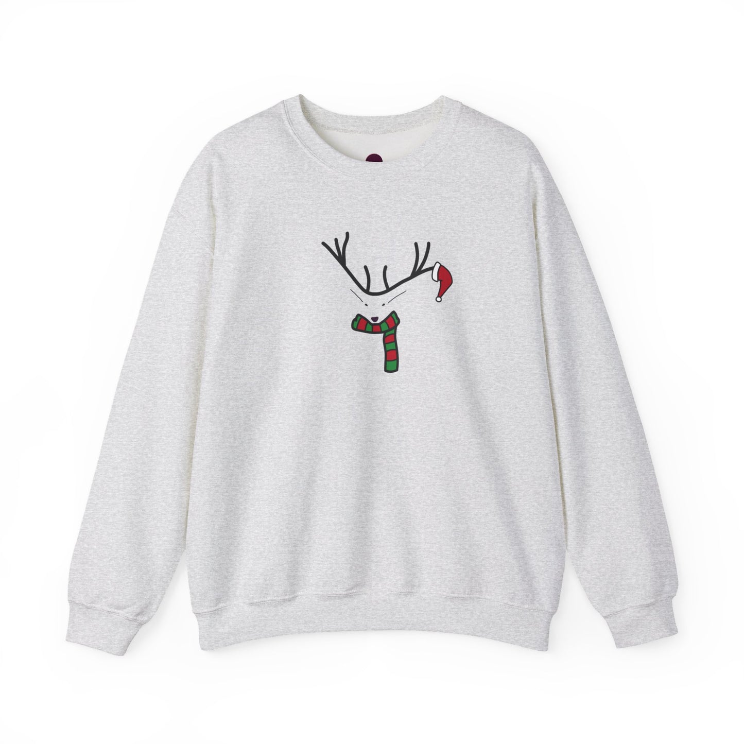 Cute Reindeer Christmas Sweatshirt — Cute Festive Reindeer Holiday Crewneck