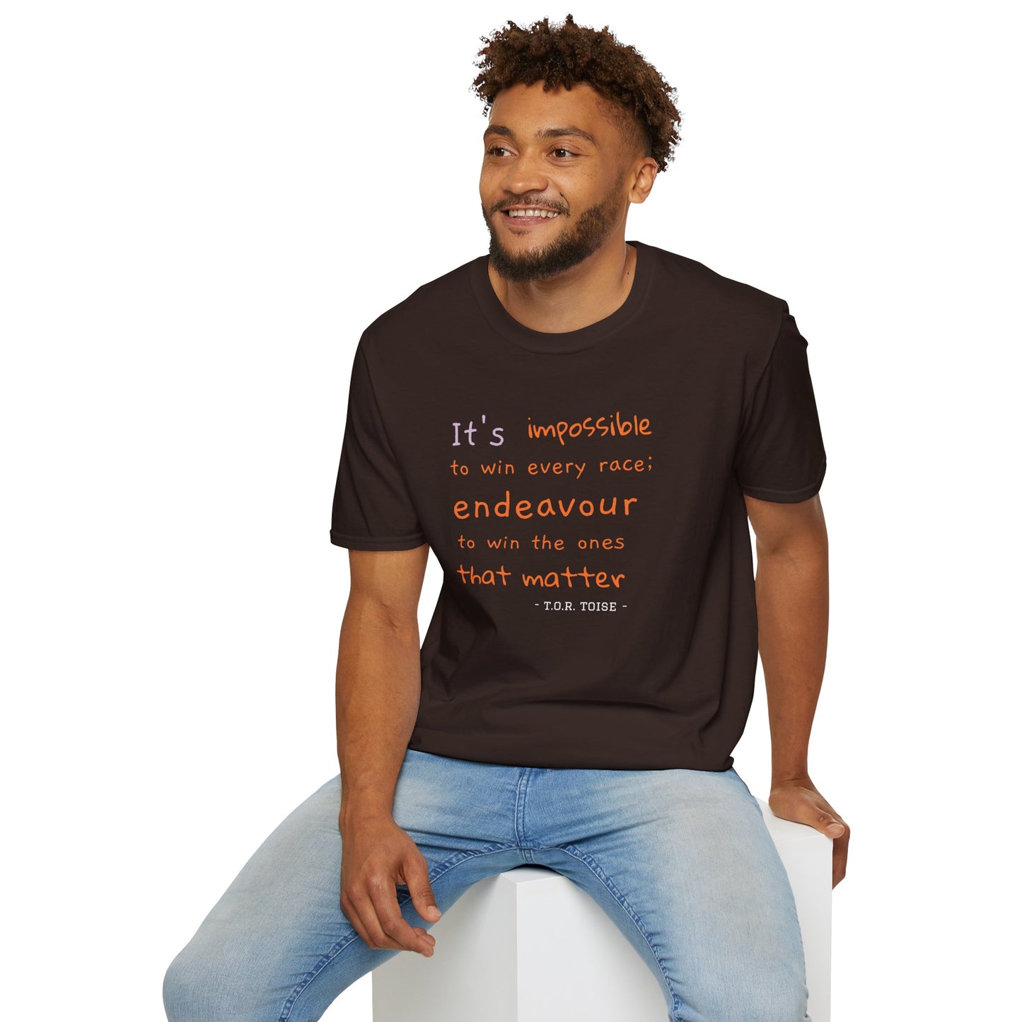 Inspirational Quote T-Shirt - "It's Impossible to Win Every Race" Unisex Softstyle Tee